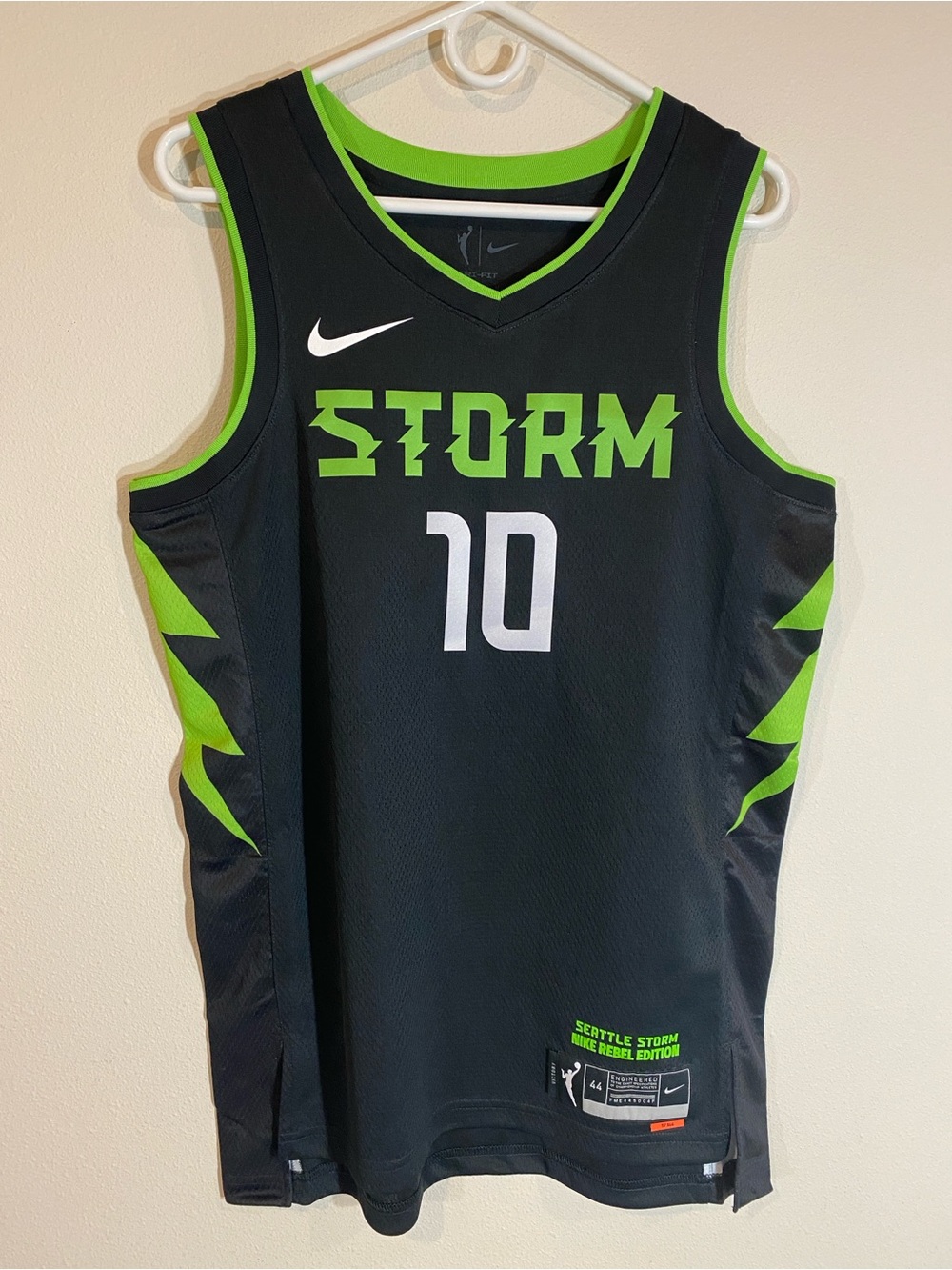 Nike Seattle Storm Sue Bird Jersey Rebel Edition Black Green $100 - Medium